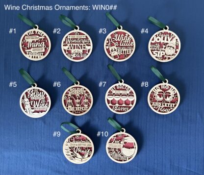 Wine Christmas Ornaments